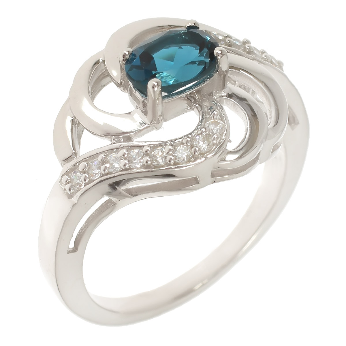 

Кольцо из серебра р.  Balex Jewellery 1454930004, топаз\фианит, 1454930004