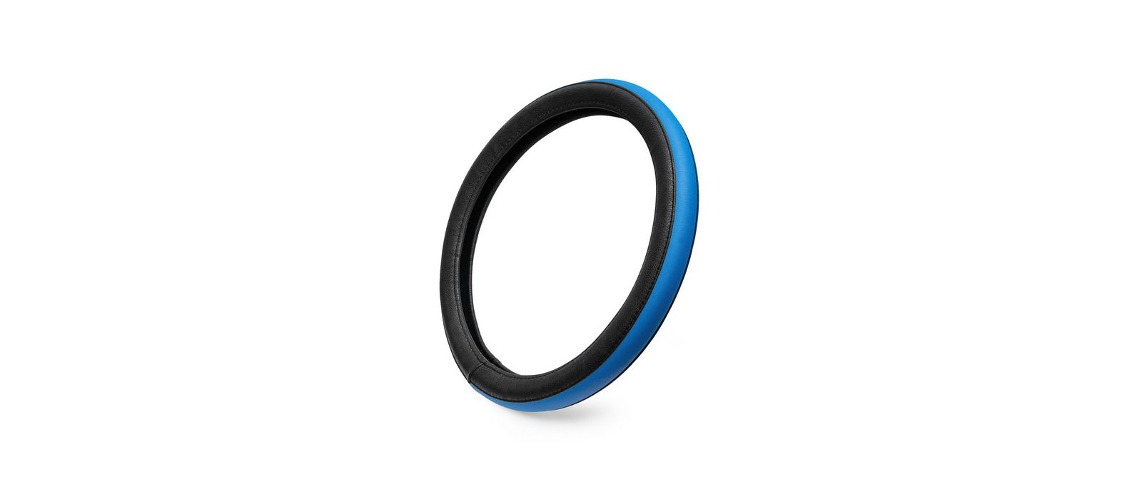 фото Чехол руля каркасный гладкий, черно-синий, обх. 9.5 см, р. 37-39 см patron pcc3110