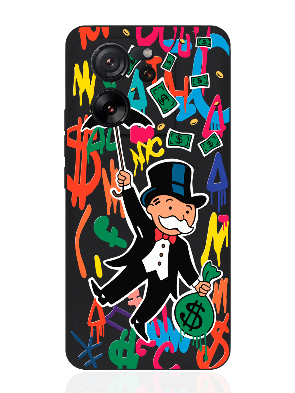 

Чехол для смартфона Xiaomi 13T черный силиконовый Rich uncle PennyBags, Оранжевый;черный, Xiaomi