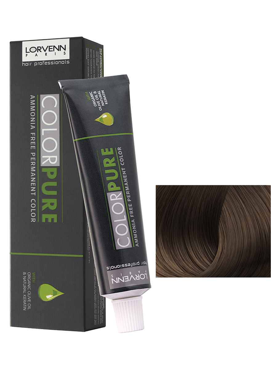 Краска LORVENN HAIR PROFESSIONALS COLOR PURE 8.1 светло-русый пепельный 50 мл planeta organica pure мыло для рук увлажнение и мягкость