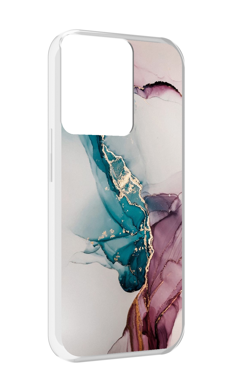 

Чехол MyPads фиолетовый синий краски для OPPO Reno 8, Прозрачный, Tocco
