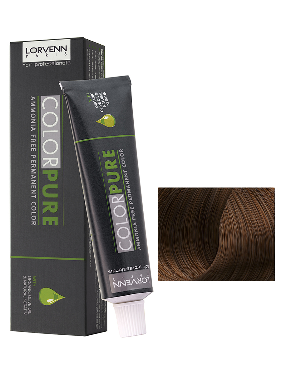 фото Краска color pure для волос lorvenn hair 7.37 блонд золотисто-коричневый 50 мл lorvenn hair professionals