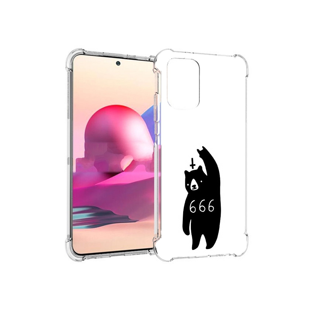 

Чехол MyPads Tocco для Xiaomi Redmi Note 10S медведь 666 (PT158704.257.462), Прозрачный, Tocco