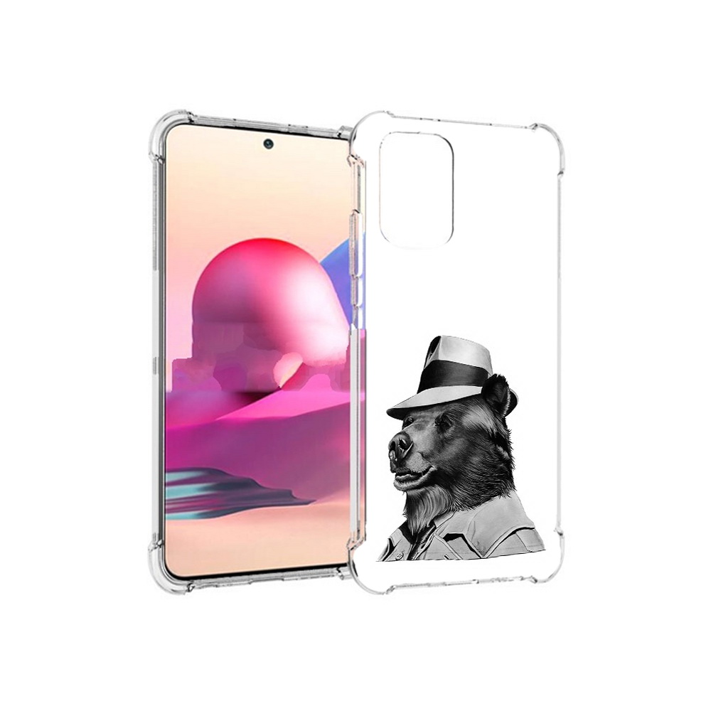 Чехол MyPads Tocco для Xiaomi Redmi Note 10S медведь в шляпе (PT158704.257.465)