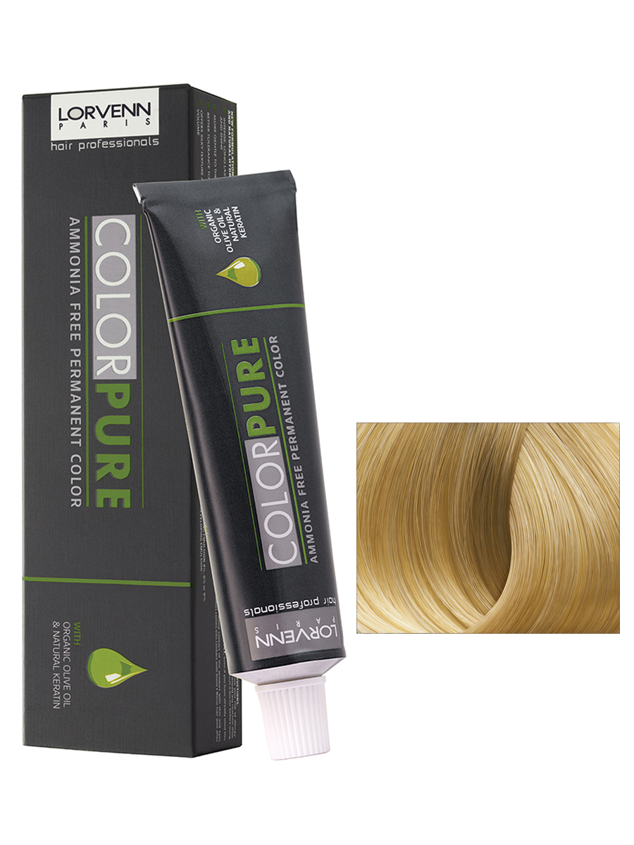 Краска LORVENN HAIR PROFESSIONALS COLOR PURE 10.33 очень светлый ультра-золотистый 50 мл adria ные контактные линзы color 3 tone pure hazel