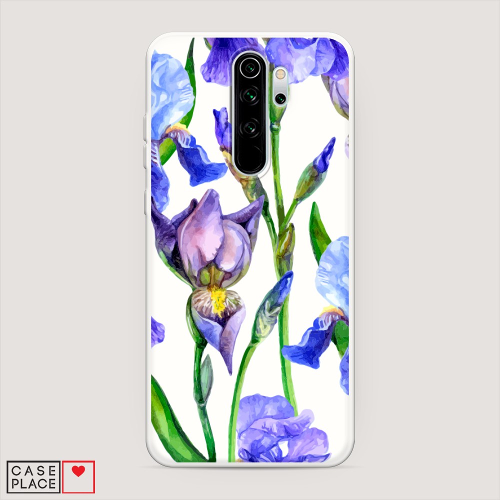 

Матовый силиконовый чехол "Синие ирисы" на Xiaomi Redmi Note 8 Pro