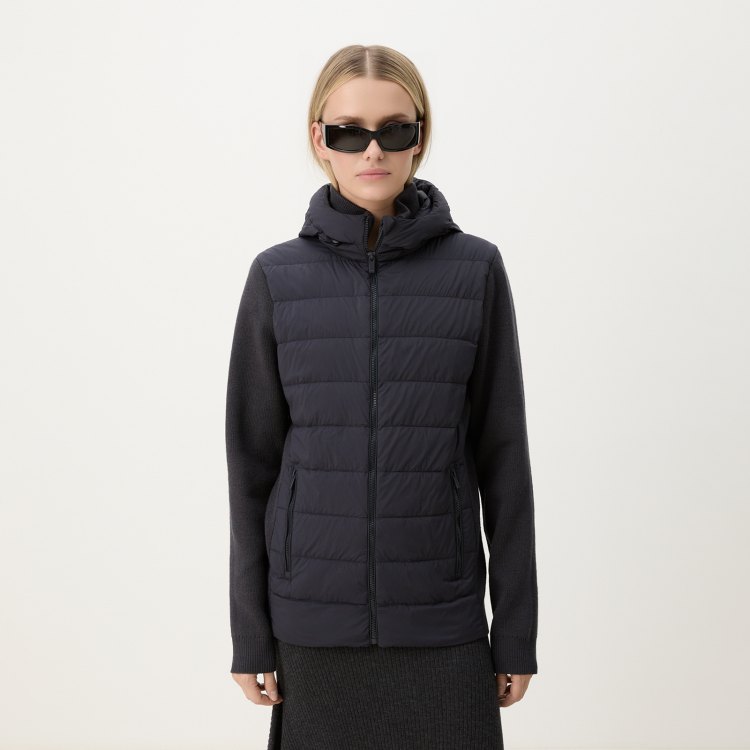 

Куртка женская Maison David MLY23-0606W синяя 2XL, Синий, MLY23-0606W