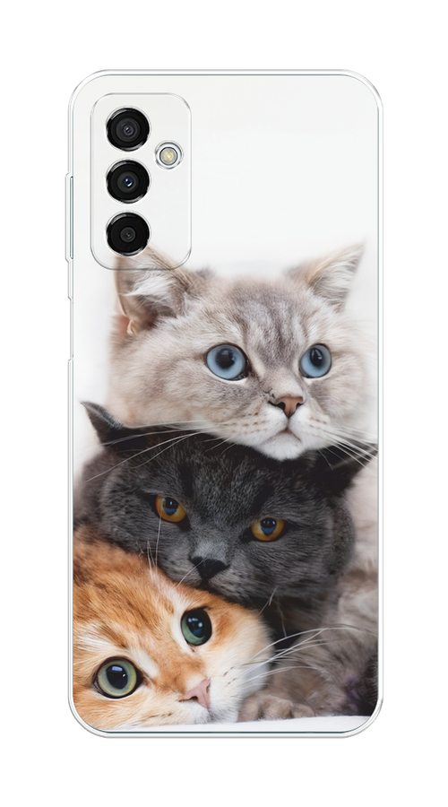 

Чехол на Samsung Galaxy M23 5G "Пушистые мордашки", Серый;черный;оранжевый, 2105550-1
