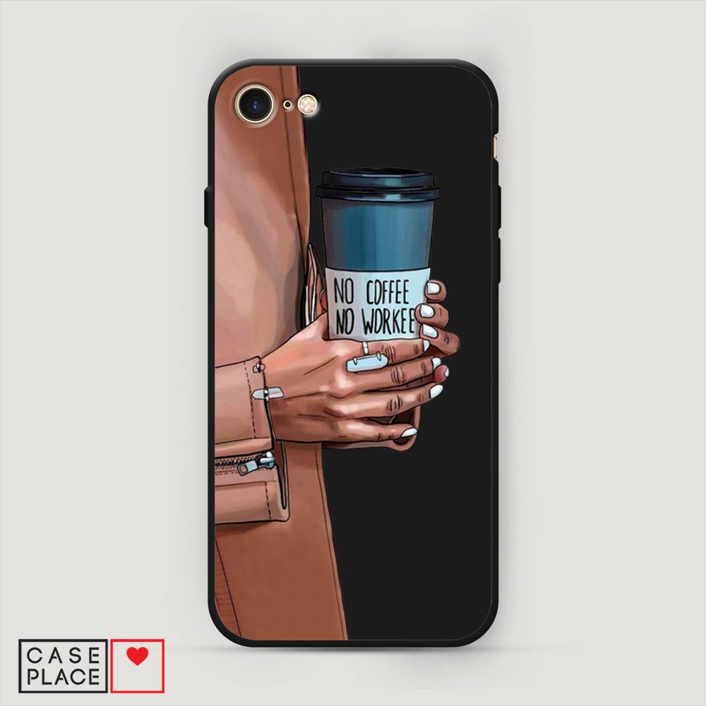 

Чехол Awog на Apple iPhone SE 2020 / Айфон SE 2020 "No coffee", Разноцветный, 12452-1