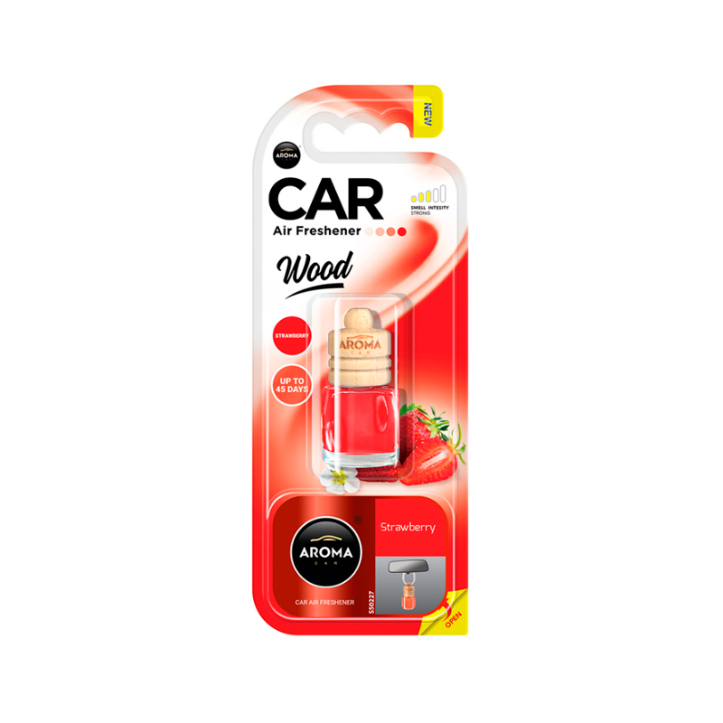 

Ароматизатор подвесной жидкостный (клубника) 6мл "Wood" AROMA CAR 92795 (23324), Красный