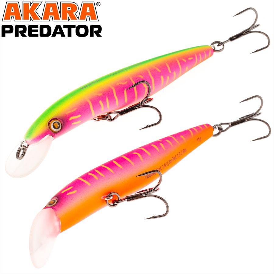 

Воблер Akara Predator 100F 11гр 2/5 oz 3,9 in A207, Разноцветный, Predator
