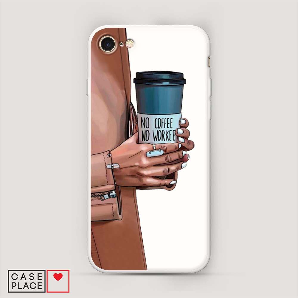 

Чехол Awog на Apple iPhone SE 2022 / Айфон SE 2022 "No coffee", Разноцветный, 14857-1