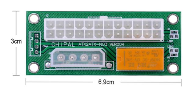 

Синхронизатор блоков питания GSMIN SK50 ATX 24Pin + SATA (Зеленый)
