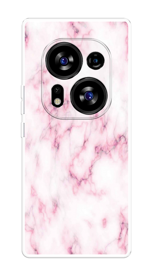 

Чехол на Tecno Phantom X2/X2 Pro "Мрамор с розовым", Белый;розовый, 303250-1