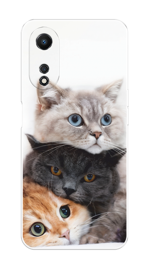 

Чехол на Oppo A58 5G "Пушистые мордашки", Серый;черный;оранжевый, 2512450-1