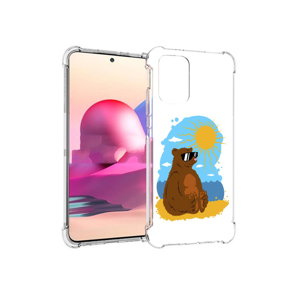 Чехол MyPads Tocco для Xiaomi Redmi Note 10S медведь на чиле (PT158704.257.468)