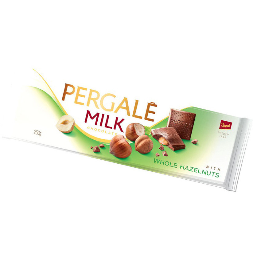 

Шоколад Pergale "С цельным фундуком", молочный, 250 г
