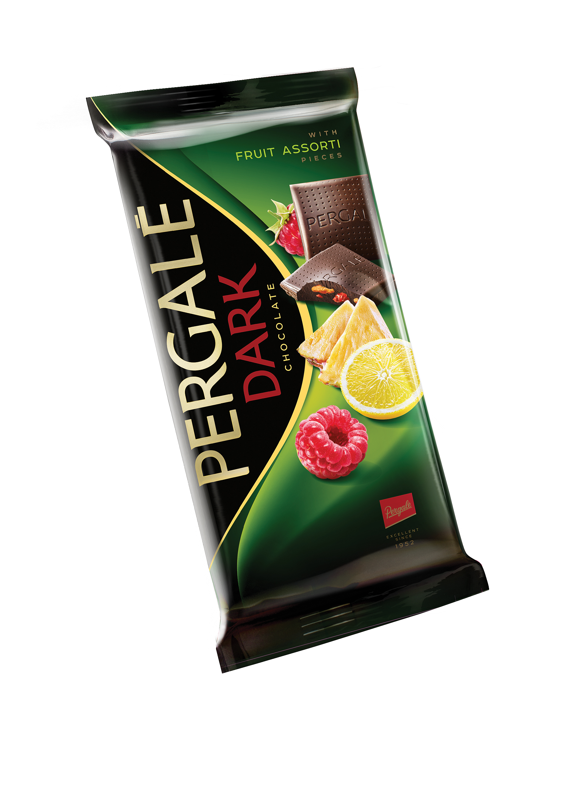 

Шоколад Pergale "Фруктовое ассорти", темный, 93 г