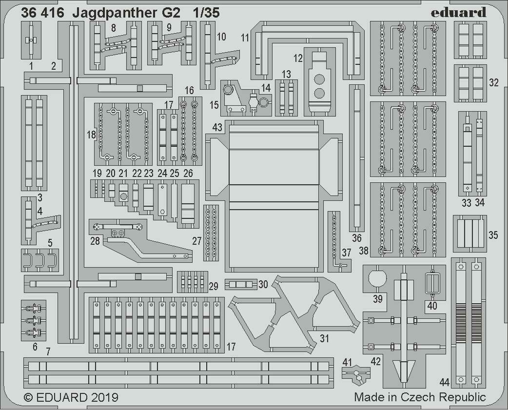

Фототравление Eduard 36416 Jagdpanther 1/35