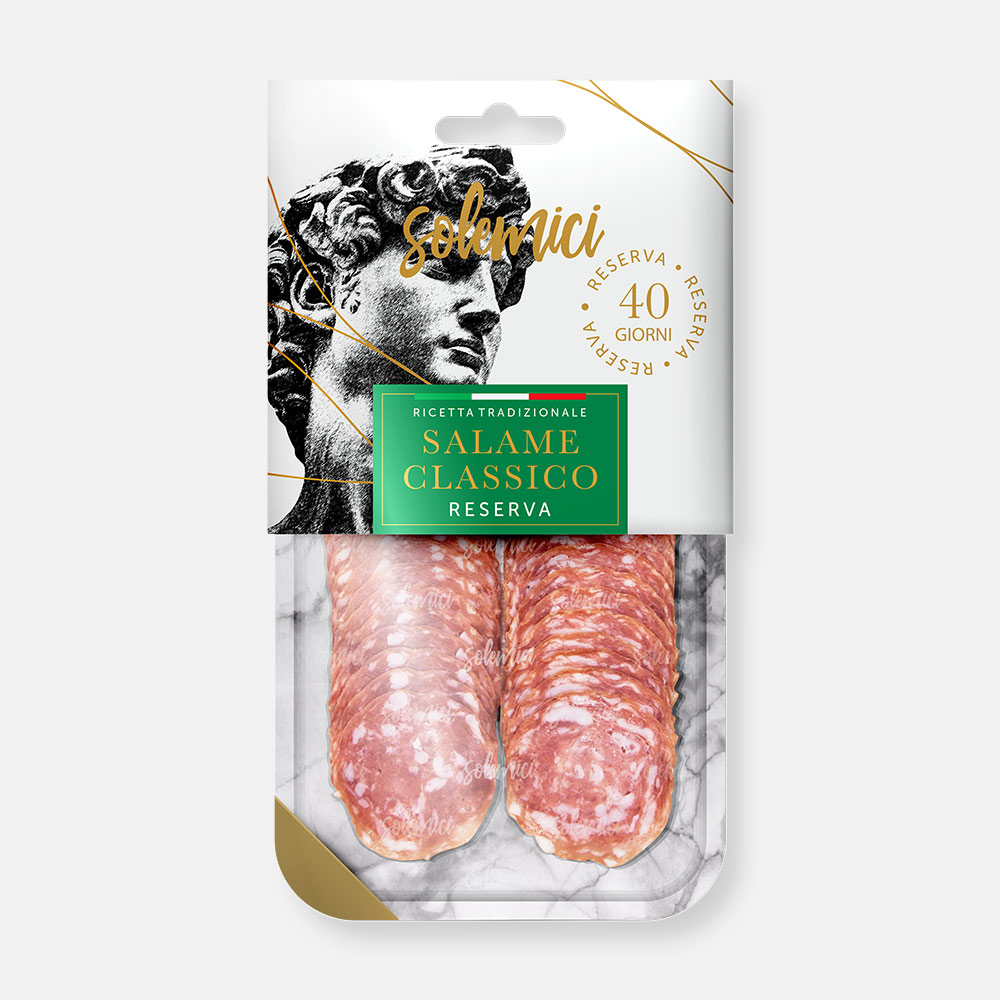 Колбаса сыровяленая Solemici Salame Classico полусухая, нарезка, 70 г