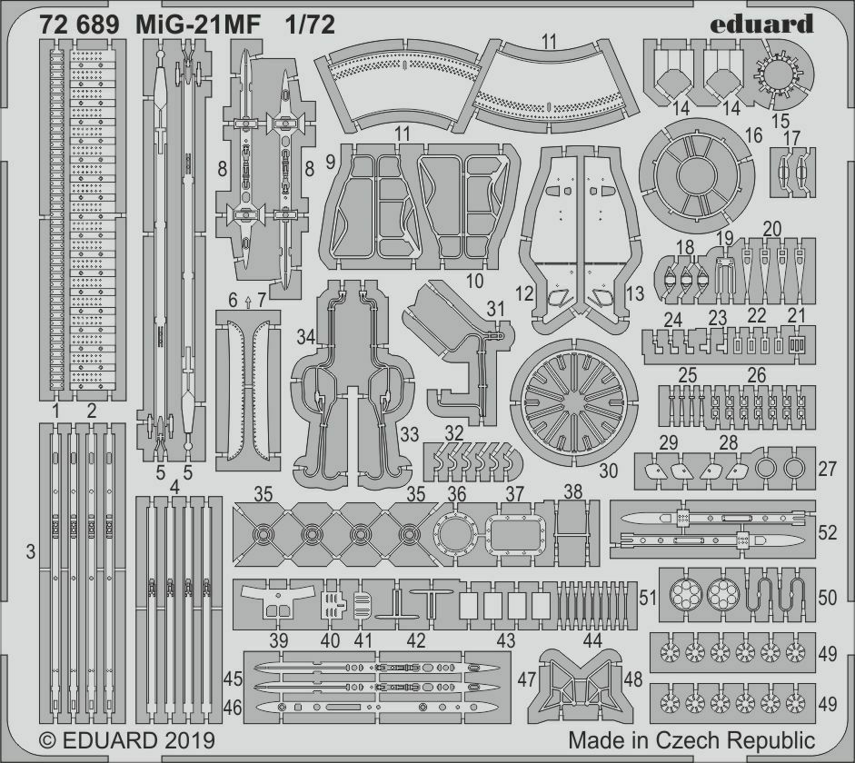 

Фототравление Eduard 72689 МиК-21МФ