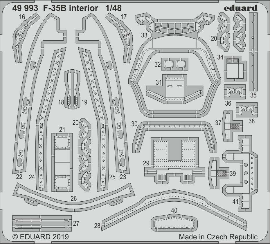 

Фототравление Eduard 49993 F-35B интерьер 1/48