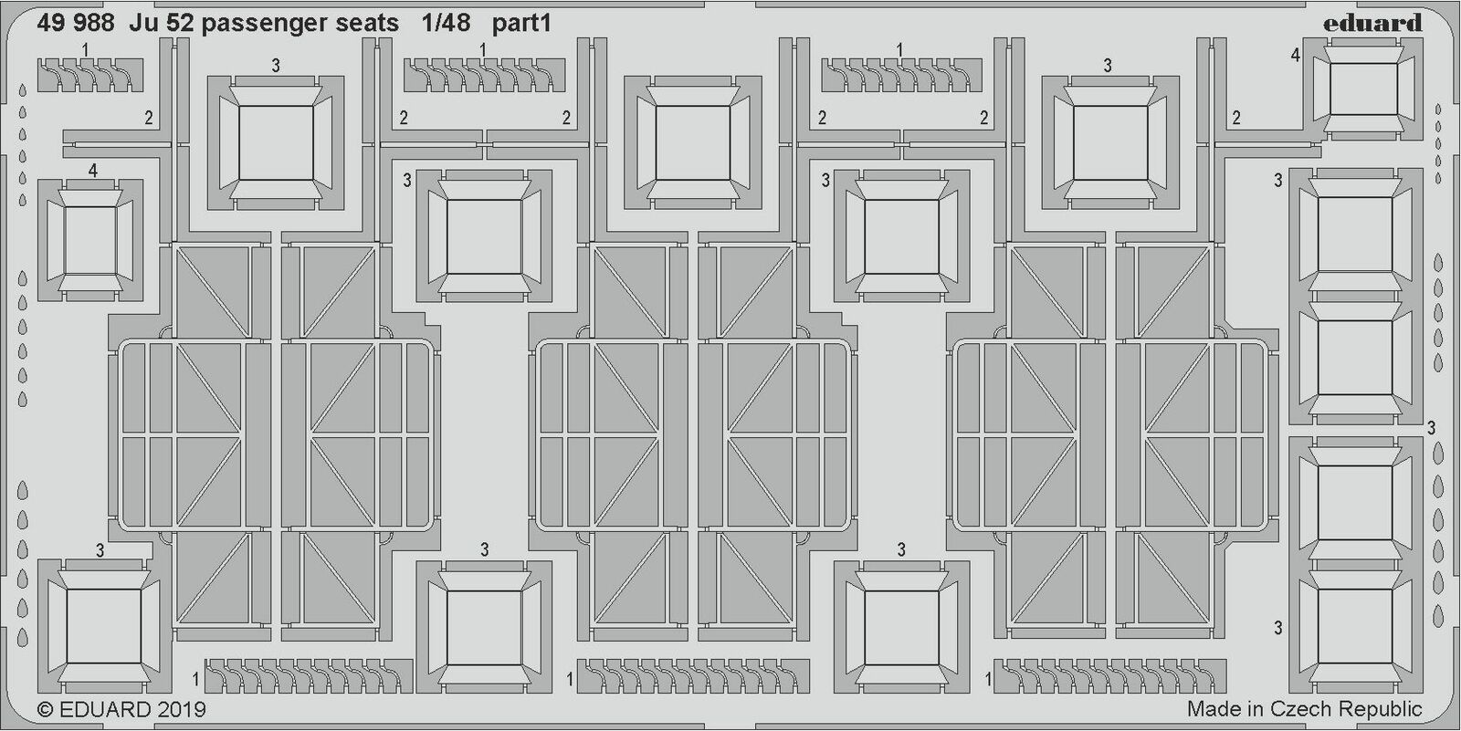 фото Фототравление eduard 49988 ju 52 пассажирские кресла
