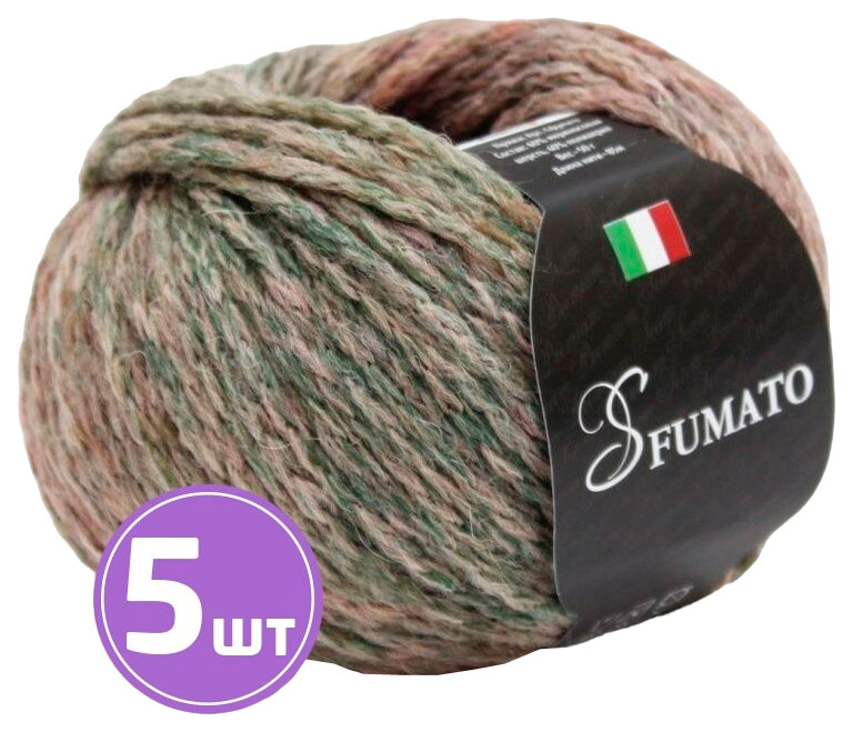 

Пряжа SEAM CFUMATO (426), бежево-зеленый, 5 шт. по 50 г, Коричневый