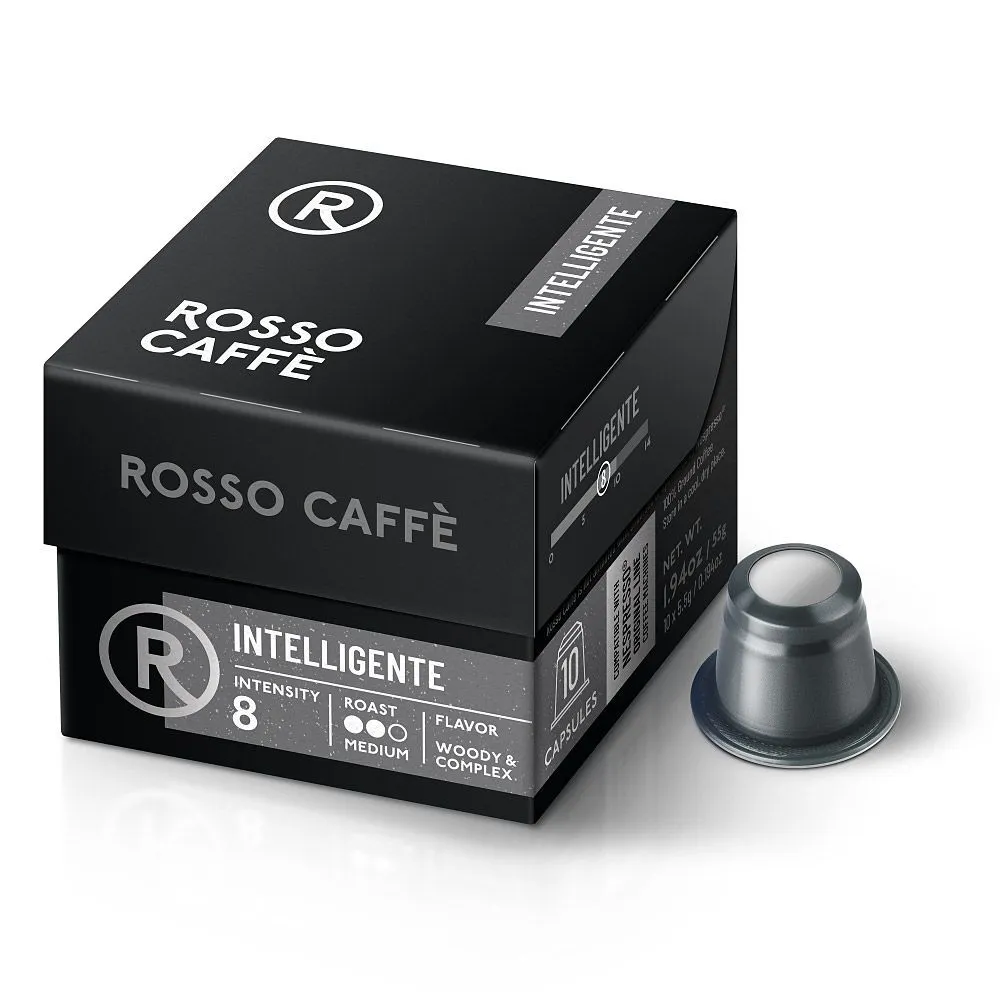 

Кофе капсульный Rosso Caffe INTELLEGENTE, средней обжарки, 10 капсул, INTELLEGENTE10