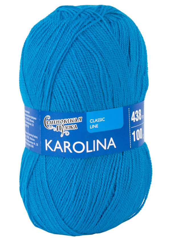 

Пряжа Семеновская пряжа Karolina (54113), темно-бирюзовый, 5 шт. по 100 г, Голубой