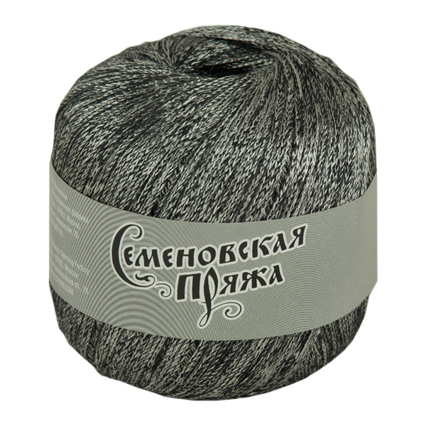 

Пряжа Семеновская пряжа Mone (34594), черный+В_х1, 5 шт. по 100 г