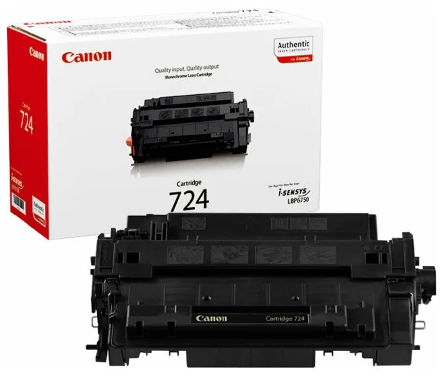 Тонер-картридж для лазерного принтера Canon 724 (3481B002) черный, оригинальный