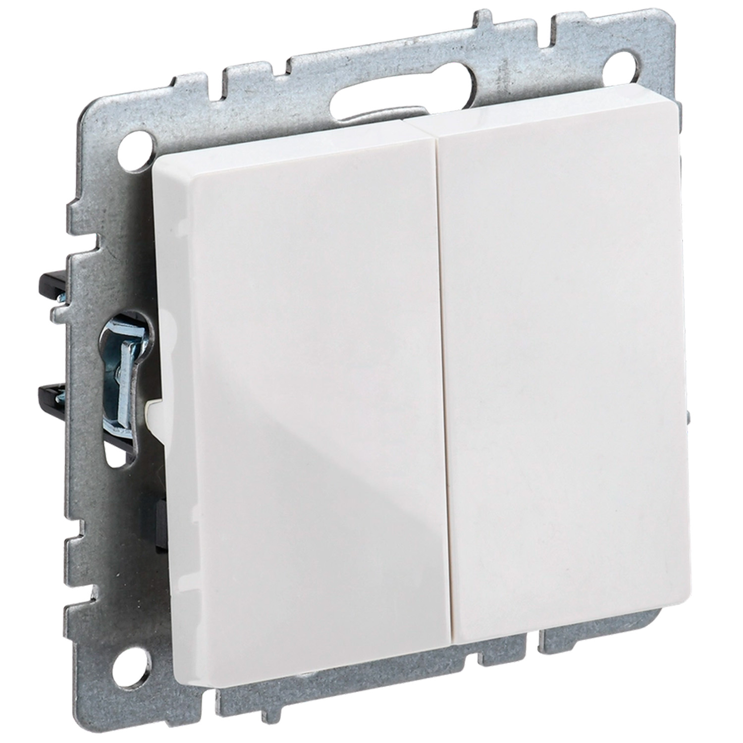 

Выключатель IEK BR-V22-0-10-K01 2-клавишный белый
