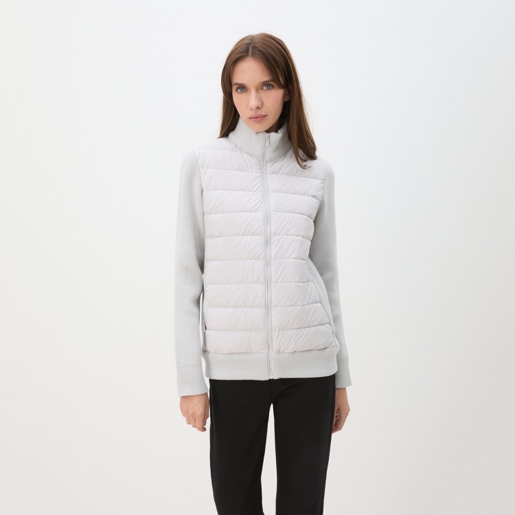

Куртка женская Maison David MLY23-0606-1W серая 2XL, Серый, MLY23-0606-1W