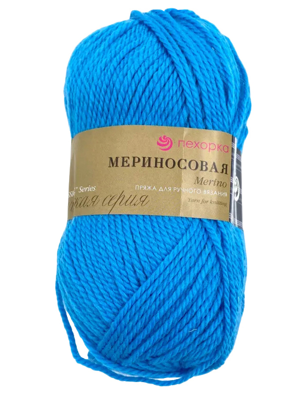 

Пряжа Пехорка Мериносовая (223), светло-бирюзовый, 5 шт. по 100 г, Голубой