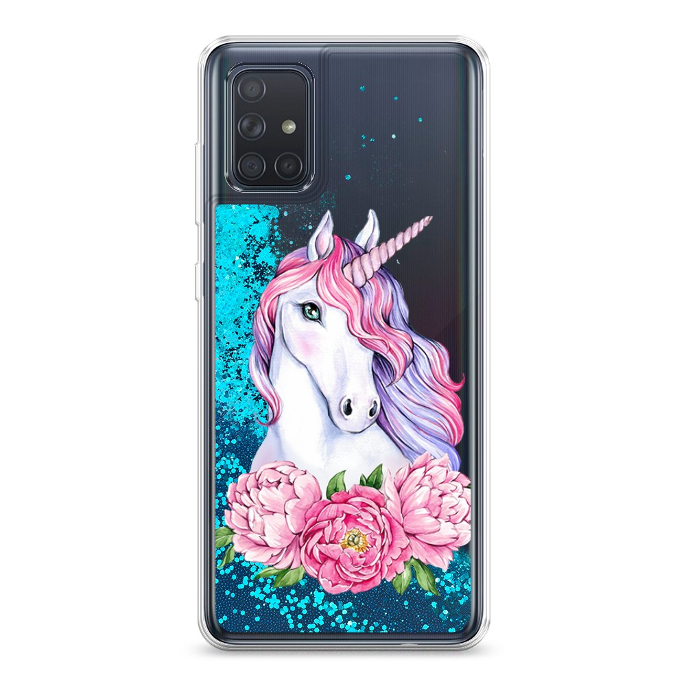 

Чехол Awog на Samsung Galaxy A71 4G "Единорог с пионами", Разноцветный, 29093-1