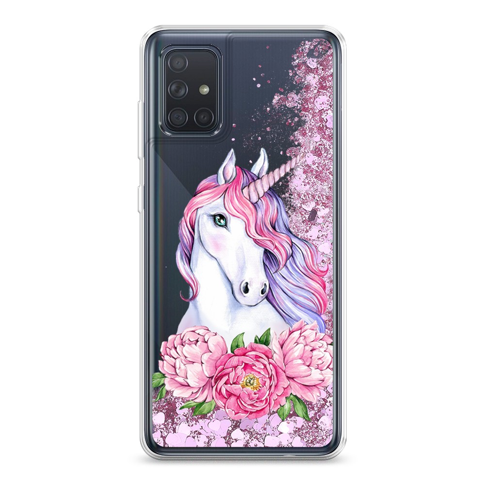 

Чехол Awog на Samsung Galaxy A71 4G "Единорог с пионами", 29094-1