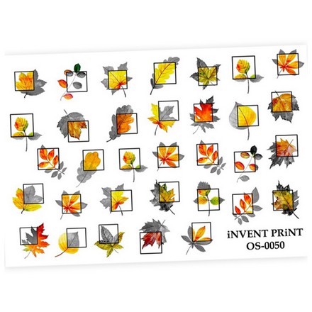 

iNVENT PRiNT, Слайдер-дизайн «Осень. Геометрические фигуры. Веточки. Листья» №OS-50, Разноцветный