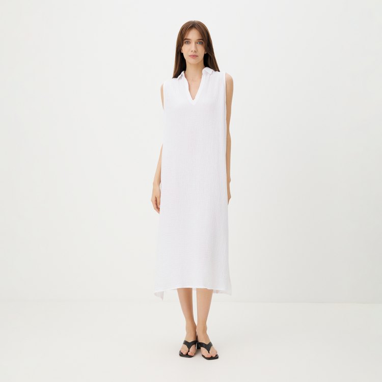 

Платье женское Maison David DRESS-2C белое M, Белый, DRESS-2C