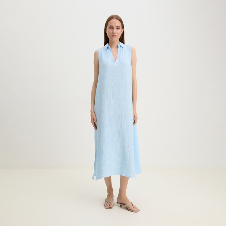 

Платье женское Maison David DRESS-2C голубое 2XS, Голубой, DRESS-2C