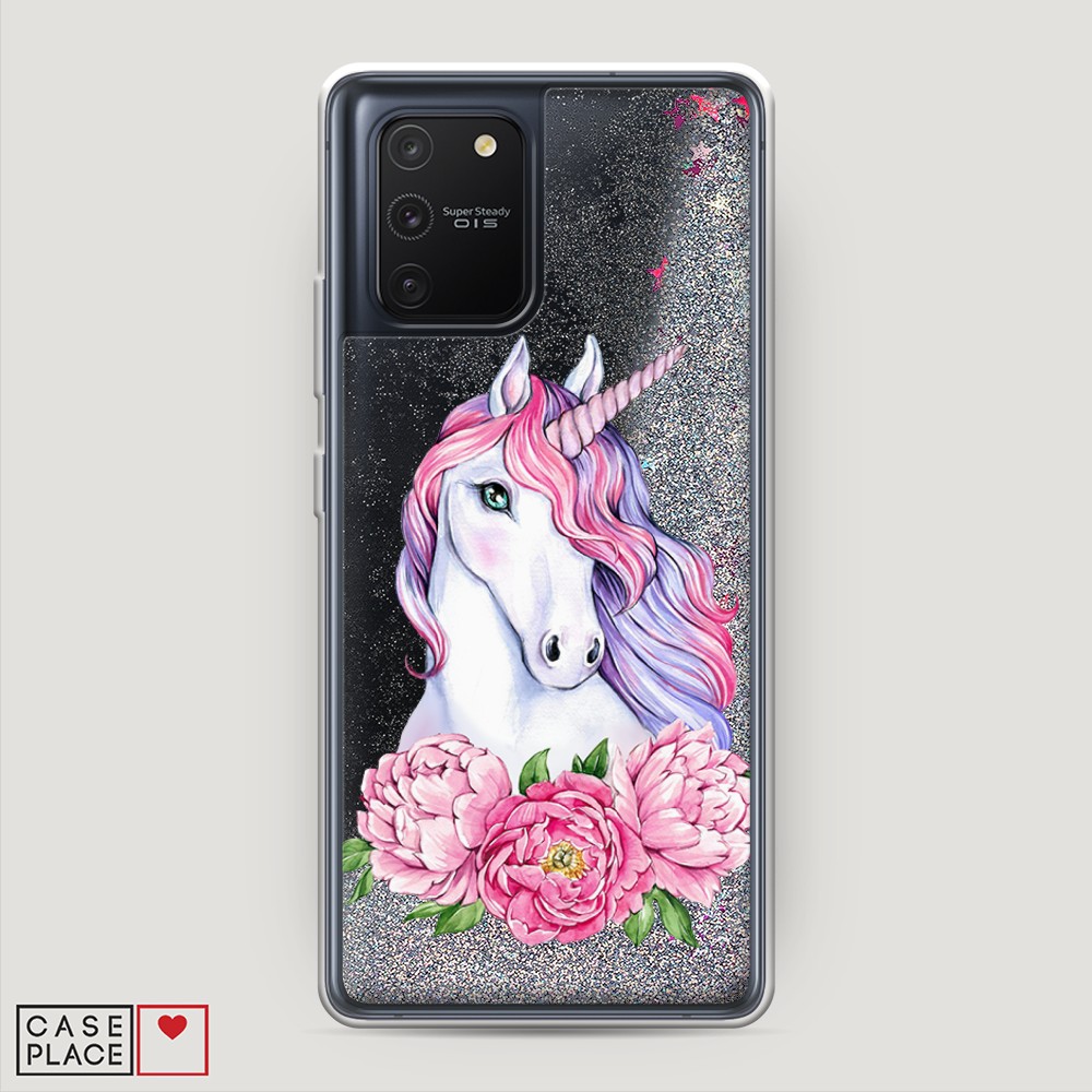 

Чехол Awog на Samsung Galaxy A91/S10 Lite "Единорог с пионами", Разноцветный, 29991-1