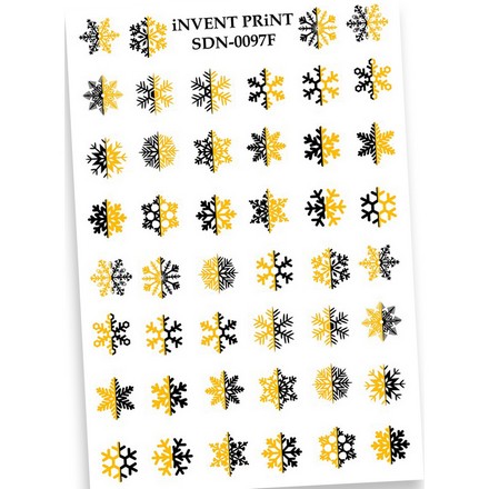

Набор, iNVENT PRiNT, Слайдер-дизайн «Новый год. Зима. Золотые снежинки» №SDNF-97, 2 шт.