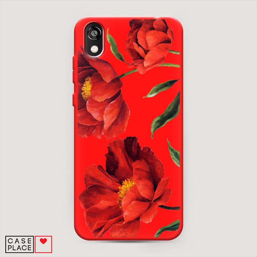 

Чехол Awog на Honor 8S "Красные маки", Разноцветный, 69153-1