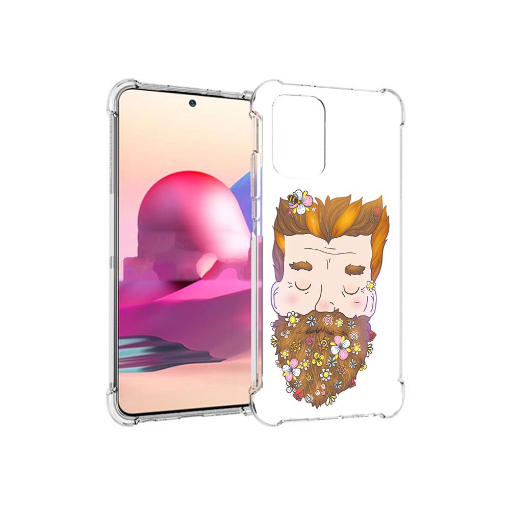

Чехол MyPads Tocco для Xiaomi Redmi Note 10S мужчина с цветами в бороде (PT158704.257.489), Прозрачный, Tocco