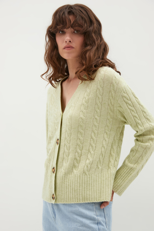 

Кардиган женский ZARINA 1329630840 зеленый 44 RU, 1329630840