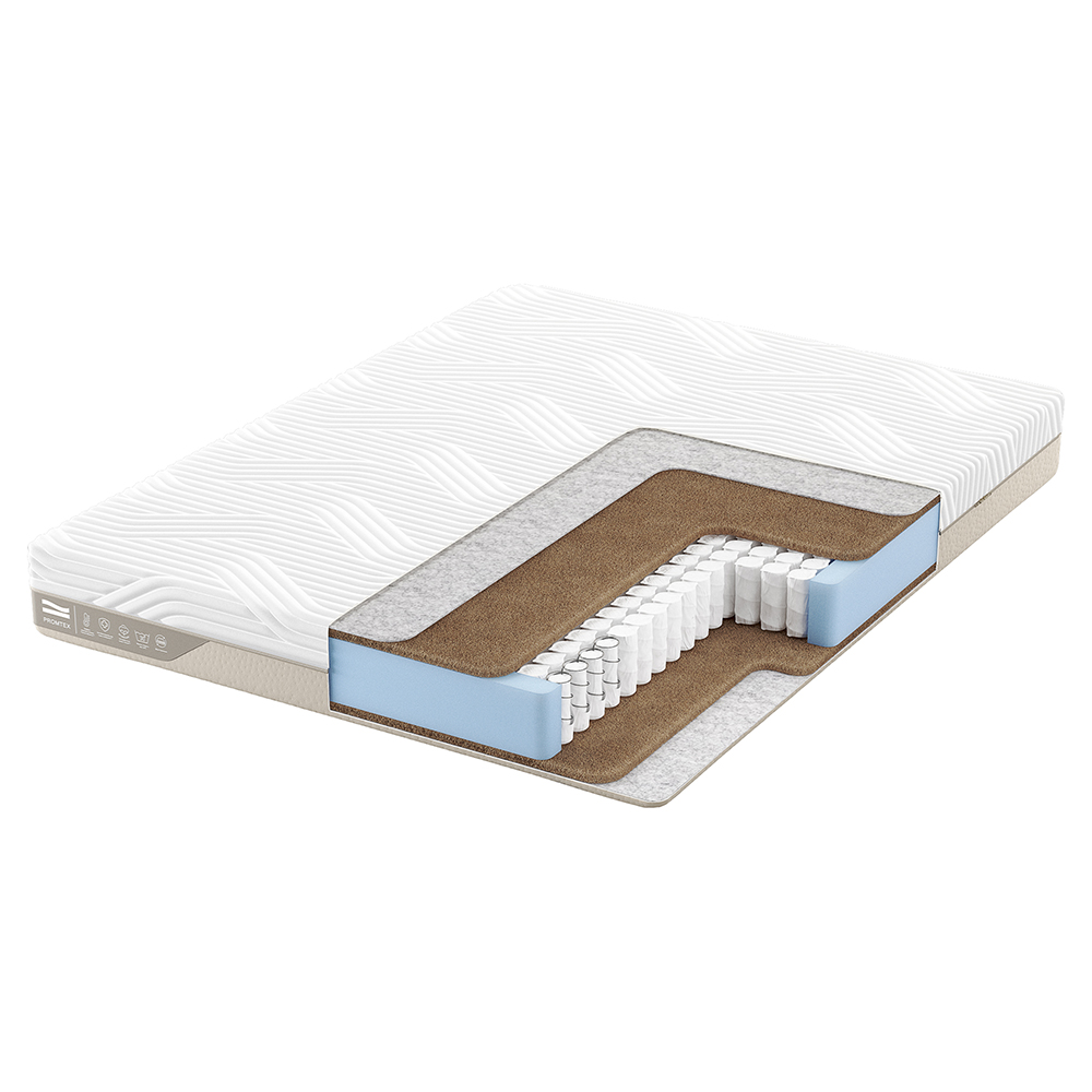 

Матрас с независимыми пружинами Promtex Duet Cocos 90x200, Белый, Duet Cocos