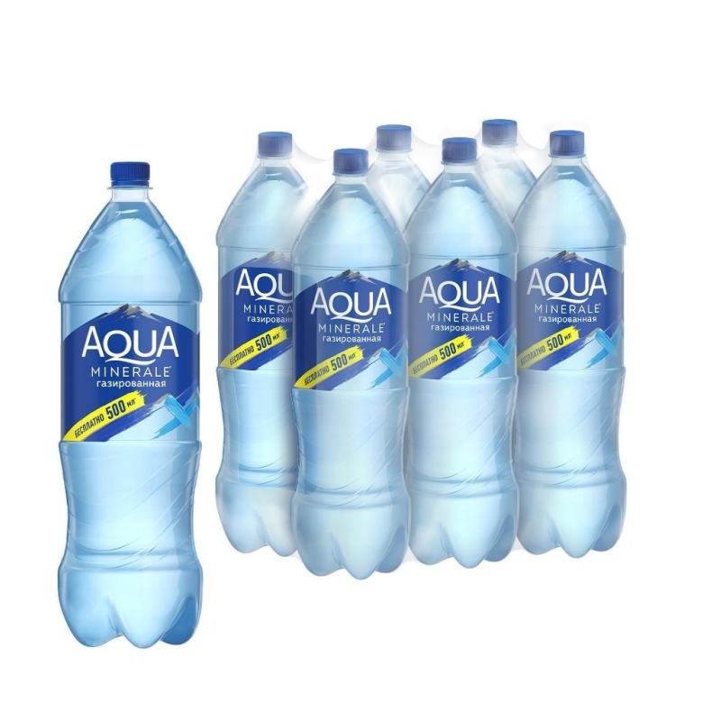 

Вода питьевая Аква Минерале пэт 2л. газ. 6 шт