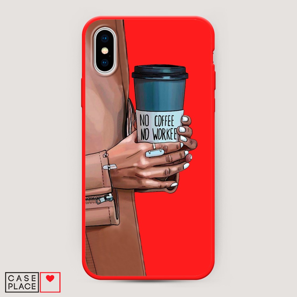 

Чехол Awog на Apple iPhone XS Max (10S Max) / Айфон XS Max (10S Max) "No coffee", Разноцветный, 11953-1