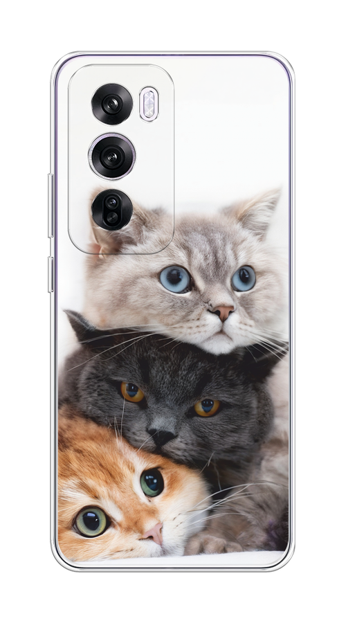 

Чехол на Oppo Reno 12 Pro "Пушистые мордашки", Серый;черный;оранжевый, 2517150-1