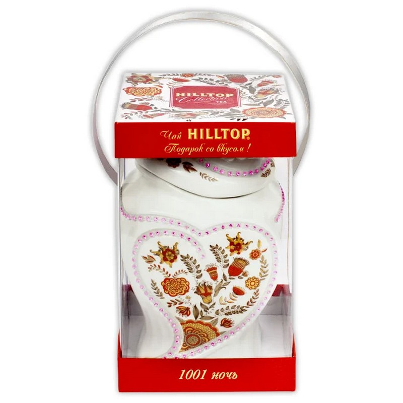 

Чай Hilltop 1001 ночь, смесь черного и зеленого с добавками в чайнице, 100 гр